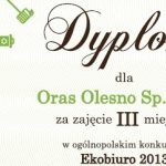 Oraz z nagrodą w konkursie Ekobiuro 2013