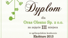 Oraz z nagrodą w konkursie Ekobiuro 2013