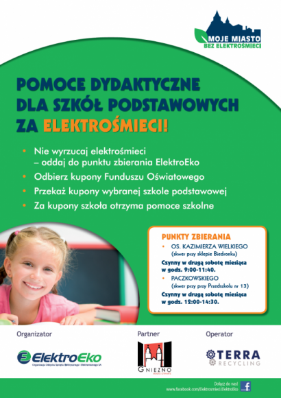 Gniezno: Zbiórka elektrośmieci w najbliższy weekend (08.03) BIZNES, Ochrona środowiska - W Gnieźnie odbędzie się zbiórka ZSEE w ramach programu Moje miasto bez elektrośmieci