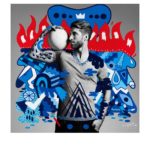 Gwiazdy futbolu w funkcjach oczami wykonujący artystów