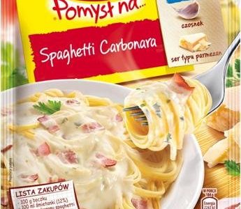 Odkryj nowe produkty WINIARY POMYSŁ NAâŚkurczaka w sosie serowym i WINIARY POMYSŁ NAâŚspaghetti carbonara