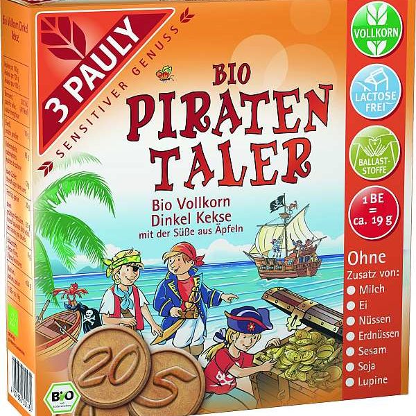 Keksy bezlaktozowe Pirackie talarki BIO