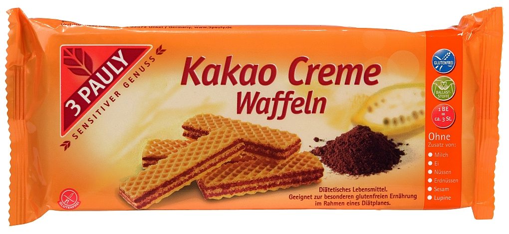Bezglutenowe Wafelki z kremem kakaowym