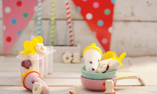 Lody jogurtowo-wiśniowe z Mlekoduszkami