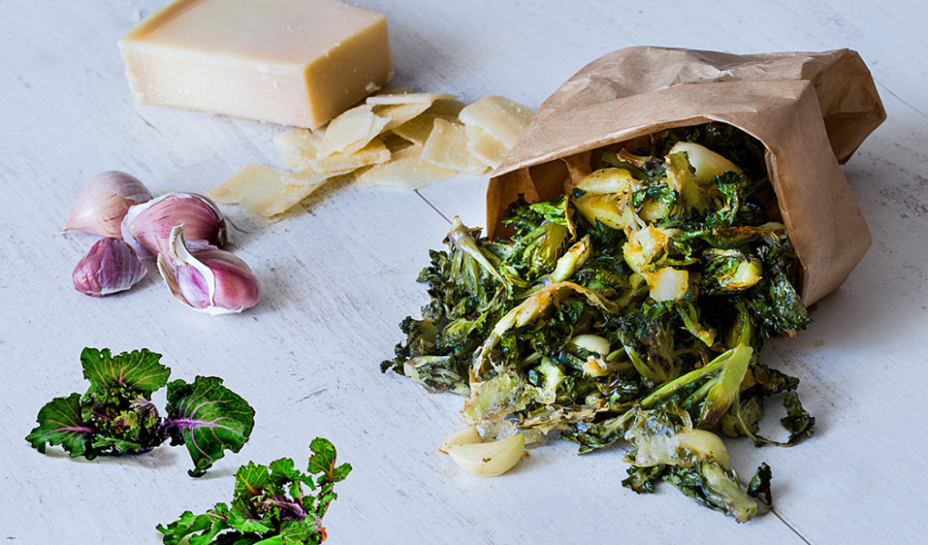 Aromatyczny podwieczorek, czyli pieczone Kalerosseâ˘ z czosnkiem i parmezanem