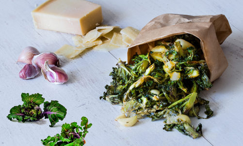 Aromatyczny podwieczorek, czyli pieczone Kalerosseâ˘ z czosnkiem i parmezanem