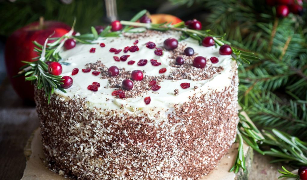 Żurawinowy tort na powitanie Nowego Roku