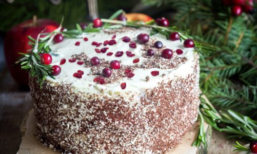 Żurawinowy tort na powitanie Nowego Roku