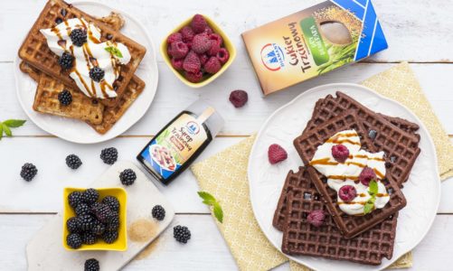 Idealne gofry z cukrem trzcinowym