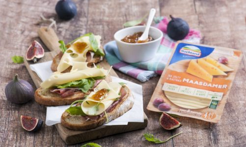 Grzanki z serem Maasdamer i słodkim akcentem z figi