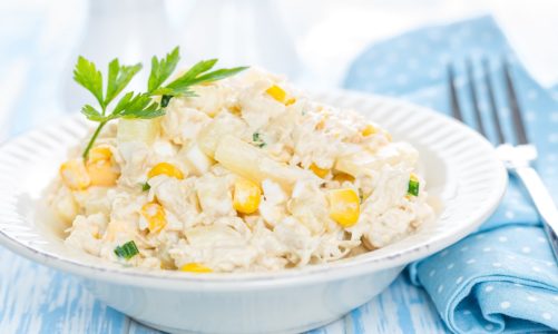 Menu z pędami bambusa