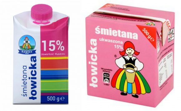 15 procent łowickiej pasji do gotowania w nowej odsłonie Rolnictwo, BIZNES - Charakterystyczny kartonik w różowych barwach, udekorowany wizerunkiem roztańczonej łowiczanki – dawne opakowanie 15-procentowej śmietany łowickiej przechodzi do historii. Jako jedno z pierwszych w portfolio OSM Łowicz doświadczyło ono rewolucji wizerunkowej.