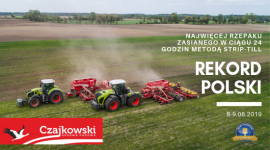 Będą ustanawiać Rekord Polski w zasiewie rzepaku metodą strip-till